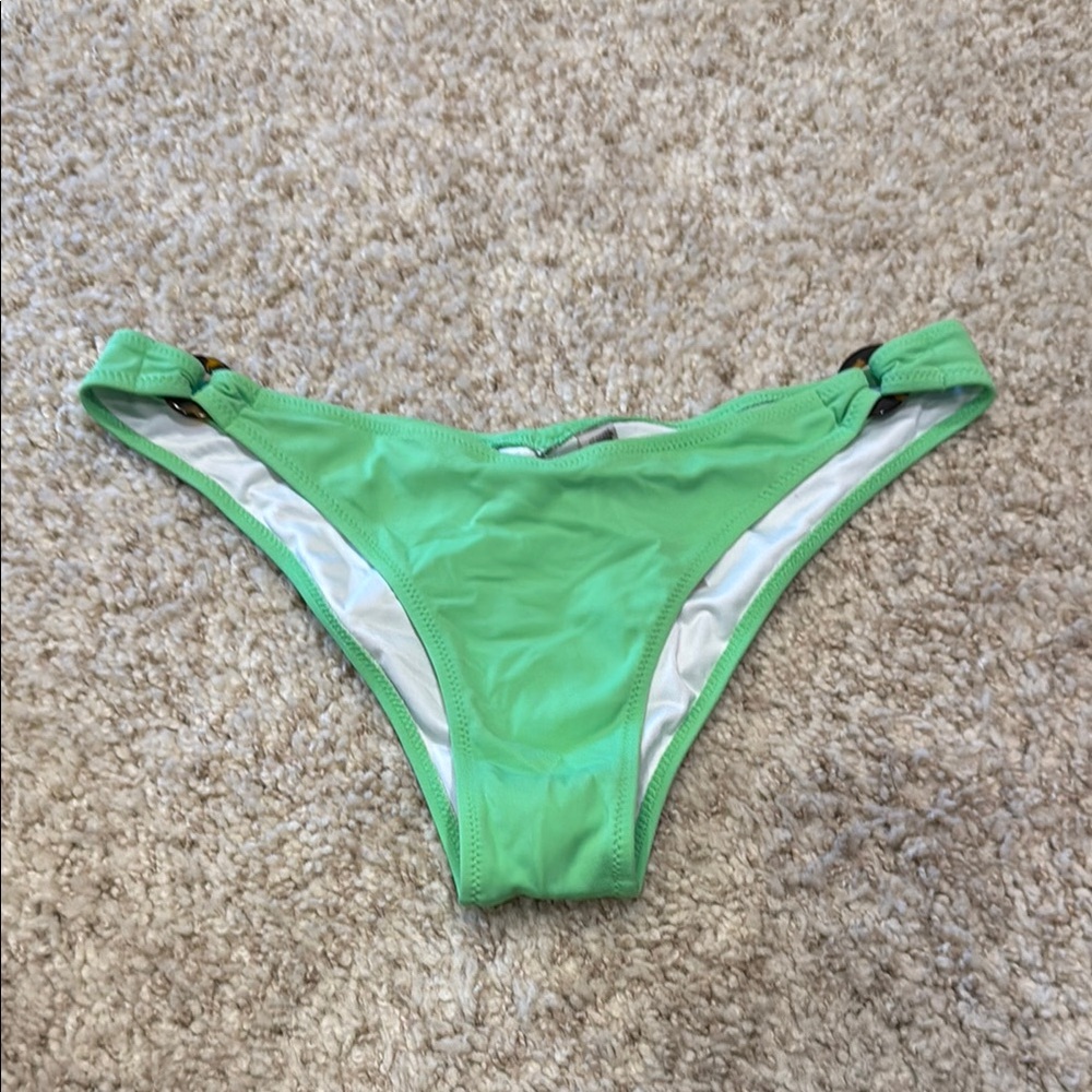 Victoria Secret Pink Green Women's Swim Bottom Size M